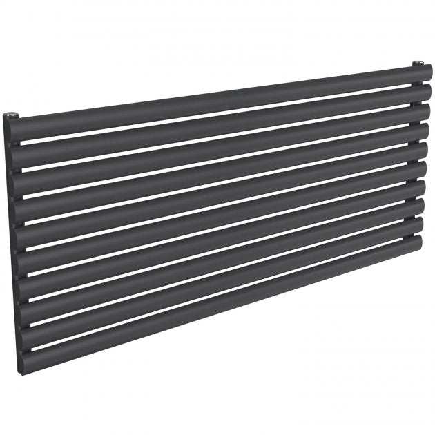 Reina Nevah Modern Single Designer Horizontal Radiator 590mm High x 1400mm Wide - Anthracite - RND - NVH514SA - TAP 'N' SHOWER