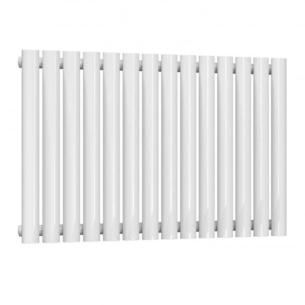 Reina Neval Single Horizontal 600mm High x 817mm Wide Aluminium Radiator - White - A - NVL06081SW - TAP 'N' SHOWER