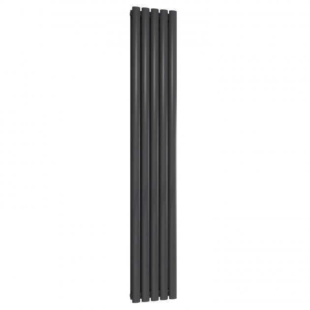 Reina Neval Double 1800mm High x 286mm Wide Vertical Aluminium Radiator - Anthracite - A - NVL18028DA - TAP 'N' SHOWER