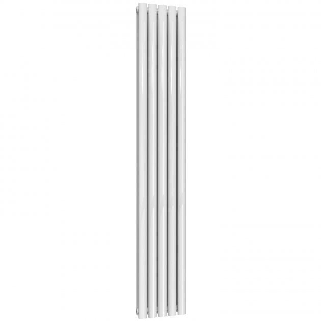 Reina Neval Double Vertical 1800mm High x 286mm Wide Aluminium Radiator - White - A - NVL18028DW - TAP 'N' SHOWER