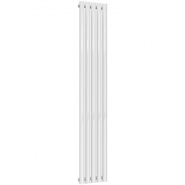 Reina Neval Single Vertical 1800mm High x 286mm Wide Aluminium Radiator - White - A - NVL18028SW - TAP 'N' SHOWER