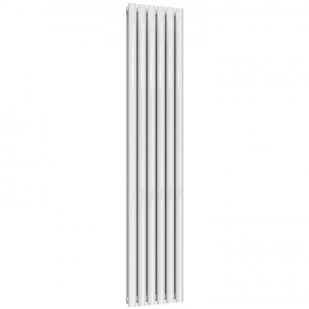 Reina Neval Double Vertical 1800mm High x 345mm Wide Aluminium Radiator - White - A - NVL18034DW - TAP 'N' SHOWER