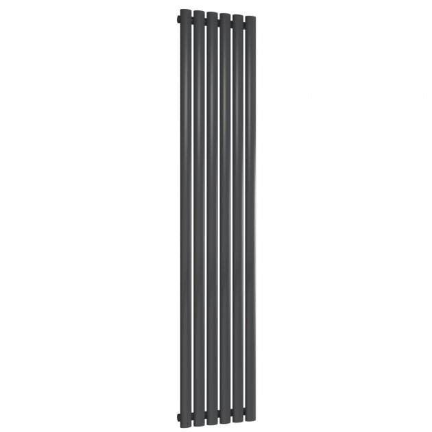 Reina Neval Single Vertical 1800mm High x 345mm Wide Aluminium Radiator - Anthracite - A - NVL18034SA - TAP 'N' SHOWER