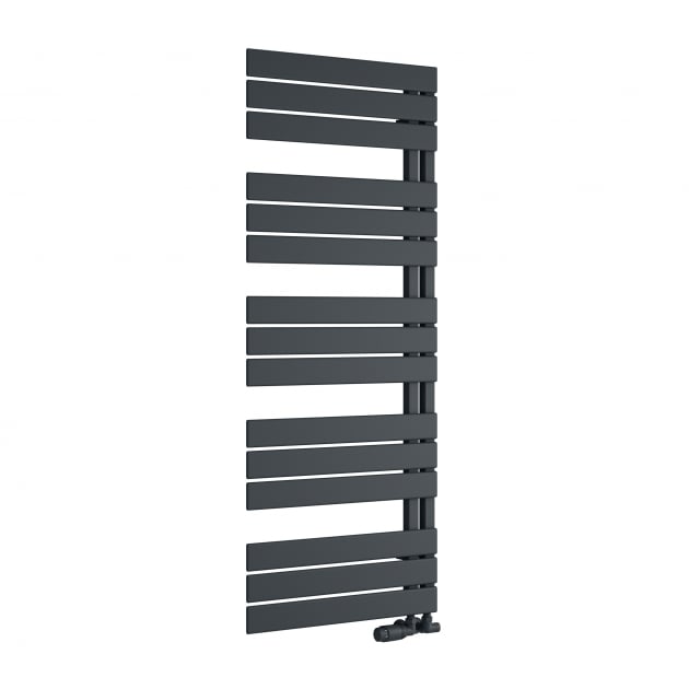 Reina Pettino 1424mm High x 550mm Wide Flat Panel Heated Towel Rail - Anthracite - RND - PTN142A - TAP 'N' SHOWER