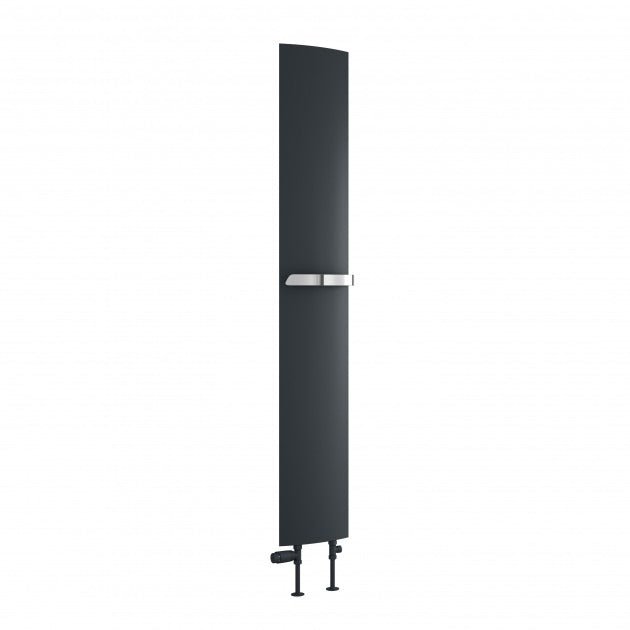 Reina Picoli Vertical 1500mm High x 280mm Wide Designer Radiator - Anthracite - RND - PCL150A - TAP 'N' SHOWER