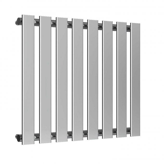 Reina Pienza Designer 550mm High x 655mm Wide Horizontal Radiator - Chrome - RND - PNZ655 - TAP 'N' SHOWER
