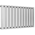 Reina Pienza Modern Designer Horizontal Radiator 550mm High x 995mm Wide - Chromne - RND-PNZ995