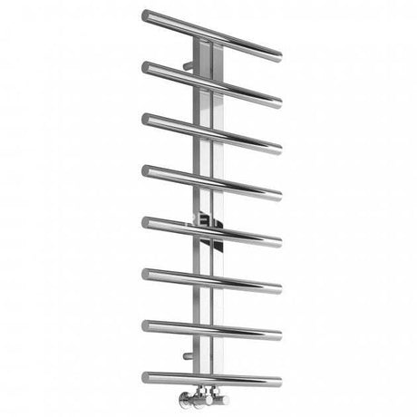 Reina Pizzo Designer Modern Stainless Steel Heated Towel Rail 1000mm High x 600mm Wide - Polished - RNS-PZ610