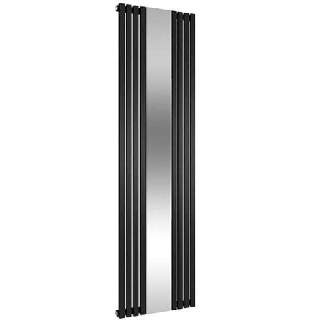 Reina Reflect Modern Mirrored Designer Vertical Radiator 1800mm High x 445mm Wide - Black - RND-RC8B