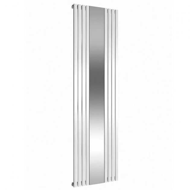 Reina Reflect Modern Mirrored Designer Vertical Radiator 1800mm High x 445mm Wide - White- RND-RC8W