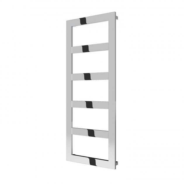 Reina Rima Designer Modern Stainless Steel Heated Towel Rail 1260mm High x 500mm Wide Chromne - RNS - RMA126P - TAP 'N' SHOWER