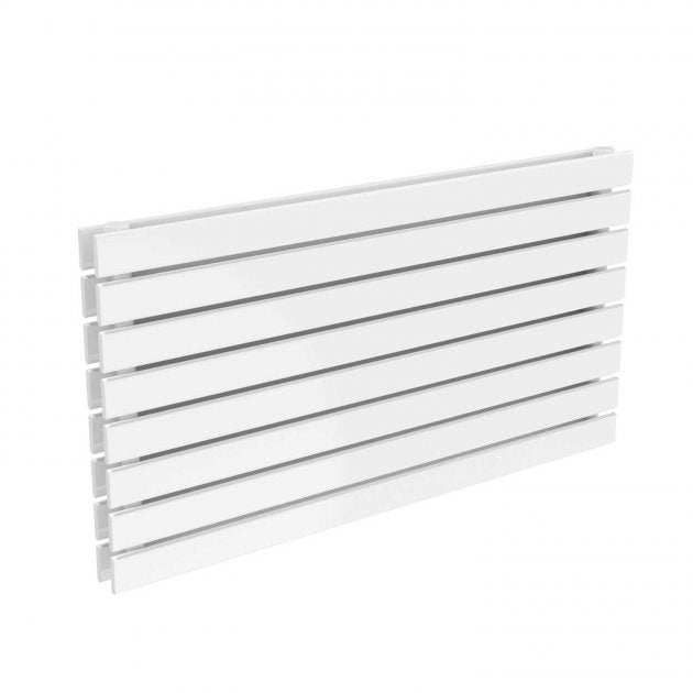 Reina Rione Designer Modern Double Horizontal Radiator 550mm High x 1000mm Wide - White - RND - RNE1000D - TAP 'N' SHOWER