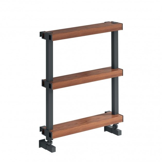 Reina Ronchi 565mm High x 500mm Wide Designer Heated Towel Rail - Anthracite/Wood Effect - A - RCH05645 - TAP 'N' SHOWER