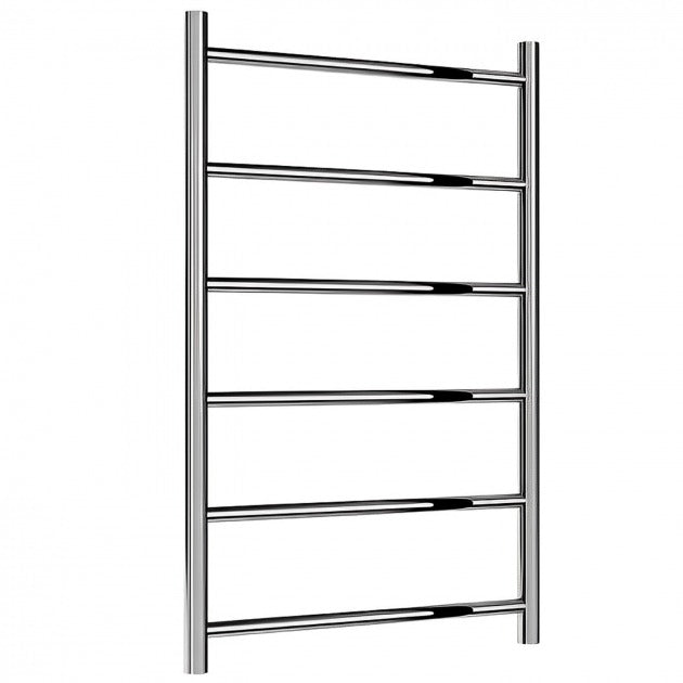 Reina Savio Designer 800mm High x 500mm Wide Heated Towel Rail - Polished Stainless Steel - RNS - SVO080 - TAP 'N' SHOWER