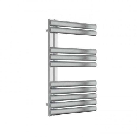 Reina Scalo Designer Modern Stainless Steel Heated Towel Rail 826mm High x 500mm Wide - Brushed - RNS-SC508B