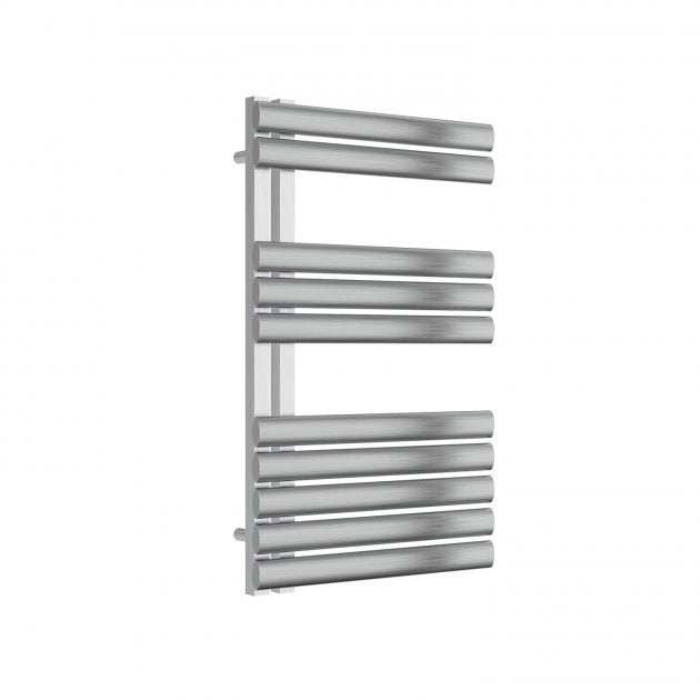 Reina Scalo Designer Modern Stainless Steel Heated Towel Rail 826mm High x 500mm Wide - Brushed - RNS - SC508B - TAP 'N' SHOWER