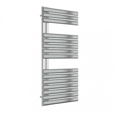 Reina Scalo Designer Stainless Steel Heated Vertical Towel Rail 1120mm High x 500mm Wide - Brushed - RNS-SC512B