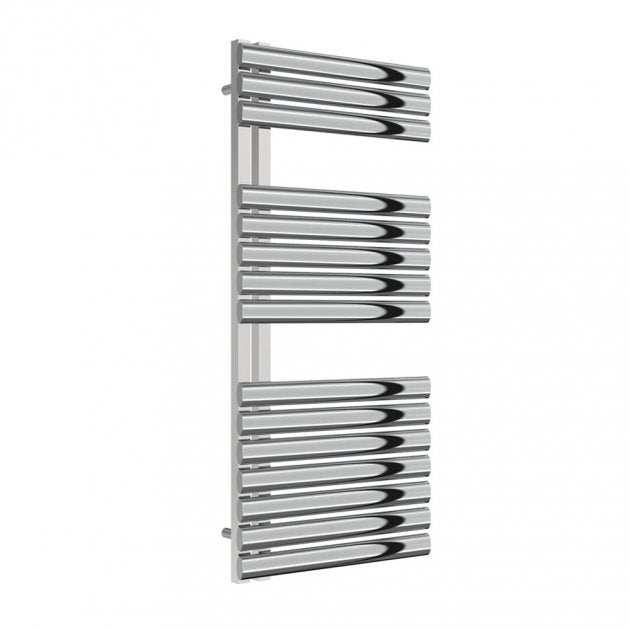 Reina Scalo Designer Stainless Steel Heated Towel Rail 1120mm High x 500mm Wide - Polished - RNS - SC512P - TAP 'N' SHOWER