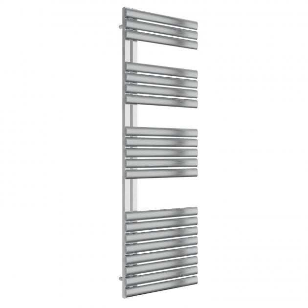 Reina Scalo Designer Modern Stainless Steel Heated Towel Rail 1535mm High x 500mm Wide - Brushed - RNS - SC515B - TAP 'N' SHOWER