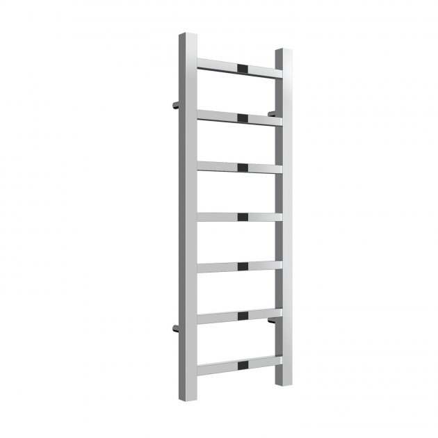 Reina Serena Modern Square Tube Heated Towel Rail 800mm High x 300mm Wide - Chromne - RND - SRN3080 - TAP 'N' SHOWER