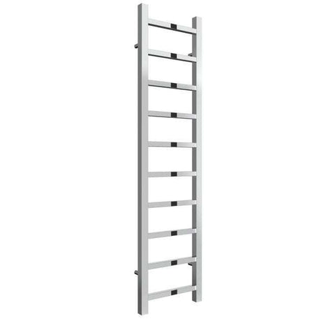 Reina Serena Modern Square Tube Heated Towel Rail 1200mm High x 300mm Wide - Chromne - RND-SRN3120