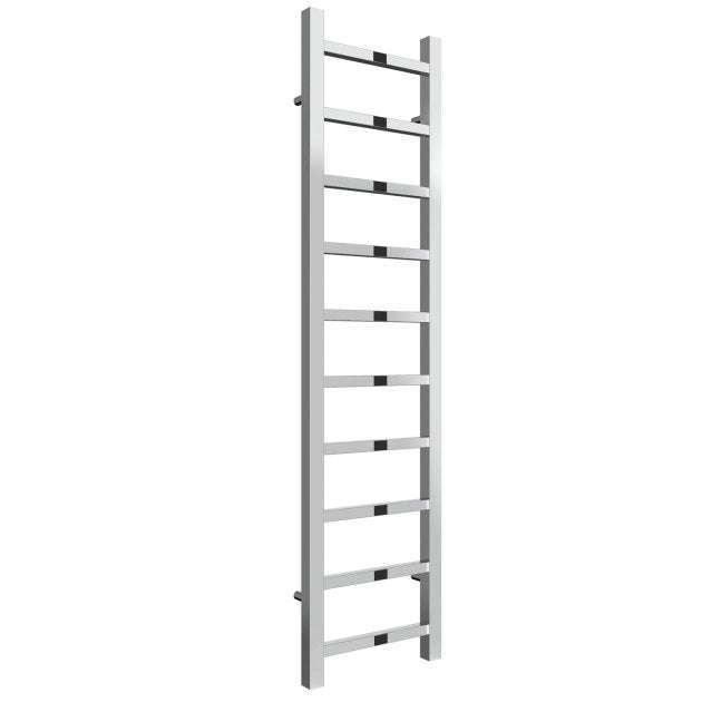 Reina Serena Modern Square Tube Heated Towel Rail 1200mm High x 300mm Wide - Chromne - RND - SRN3120 - TAP 'N' SHOWER