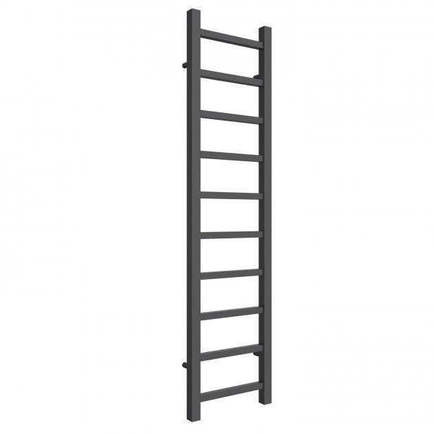 Reina Serena 1200mm High x 300mm Wide Square Tube Heated Towel Rail - Anthracite - RND - SRN3120A - TAP 'N' SHOWER