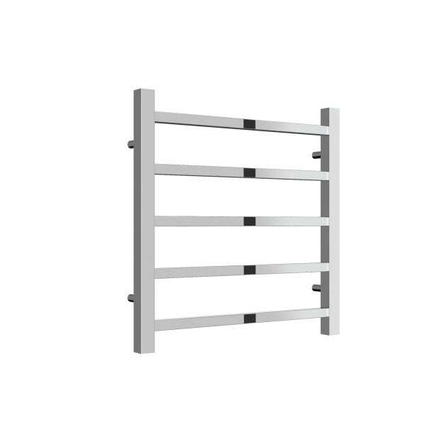 Reina Serena Modern Square Tube Heated Towel Rail 500mm High x 500mm Wide - Chromne - RND-SRN5050