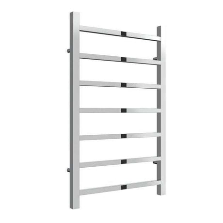 Reina Serena Modern Square Tube Heated Towel Rail 800mm High x 500mm Wide - Chromne - RND-SRN5080