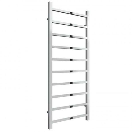 Reina Serena Modern Square Tube Heated Towel Rail 1200mm High x 500mm Wide - Chromne - RND-SRN5120
