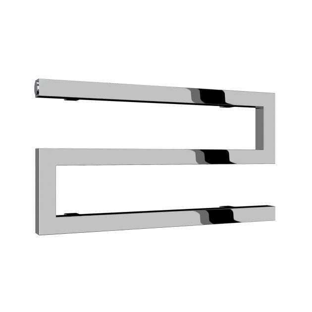 Reina Serpe Designer Modern Heated Towel Rail 270mm High x 500mm Wide - Chromne - RND - SRP0275 - TAP 'N' SHOWER
