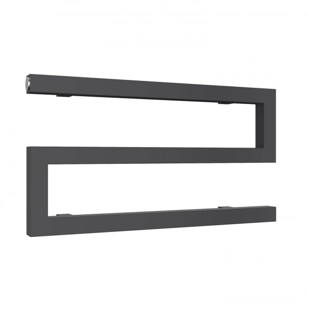 Reina Serpe 270mm High x 500mm Wide Designer Heated Towel Rail - Anthracite - RND - SRP0275A - TAP 'N' SHOWER