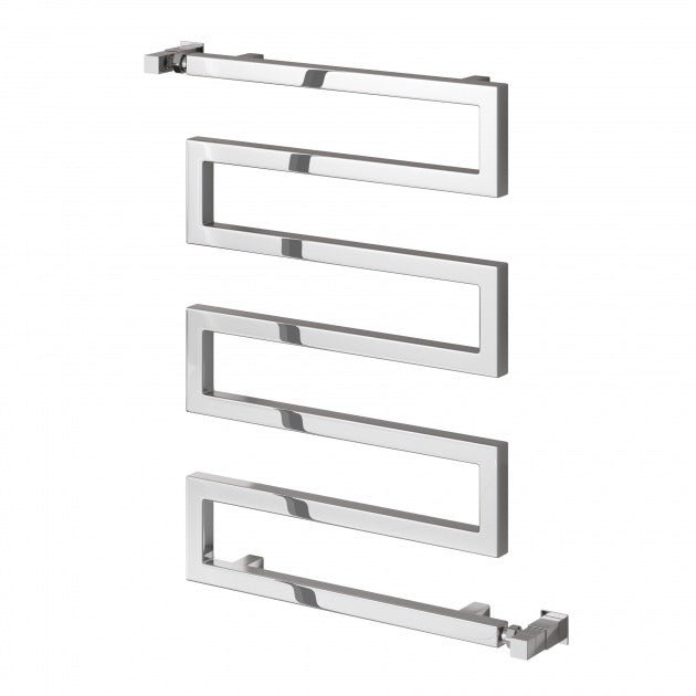 Reina Serpe 750mm High x 500mm Wide Designer Heated Towel Rail - Chrome - RND - SRP0755 - TAP 'N' SHOWER