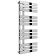 Reina Sesia Designer Modern Heated Towel Rail 1180mm High x 500mm Wide - Chromne - RND-SS511