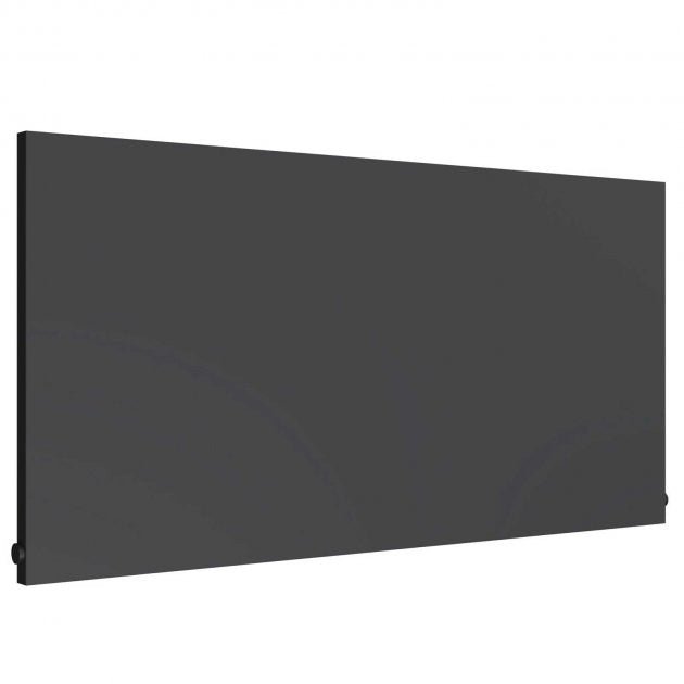 Reina Slimline 600mm High x 1200mm Wide Horizontal Designer Radiator - Matt Anthracite - RND - SLN06012A - TAP 'N' SHOWER