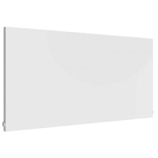 Reina Slimline Designer Modern Horizontal Radiator 600mm High x 1200mm Wide - White - RND - SLN06012W - TAP 'N' SHOWER