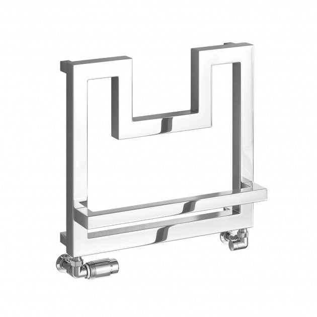 Reina Ticino Designer 450mm High x 500mm Wide Heated Towel Rail - Chrome - RND - TCN4550C - TAP 'N' SHOWER