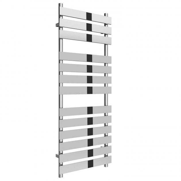 Reina Trento Flat Panel Heated Towel Rail 1300mm High x 500mm Wide - Chromne - RND - TRT5130 - TAP 'N' SHOWER