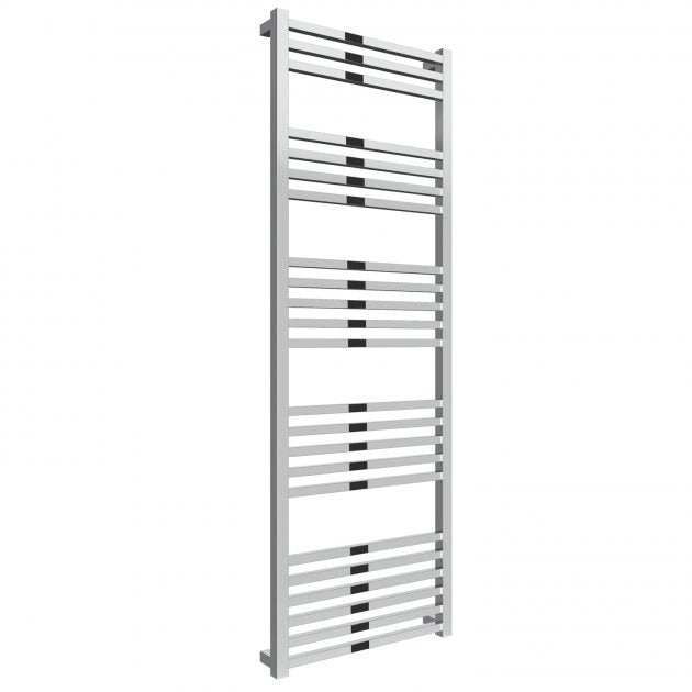 Reina Vasto Modern Heated Towel Rail 1460mm High x 500mm Wide - Chromne - RND - VST146C - TAP 'N' SHOWER