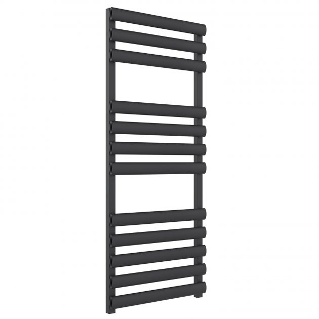 Reina Veroli 1190mm High x 480mm Wide Designer Heated Towel Rail - Anthracite - A - VRL1195A - TAP 'N' SHOWER