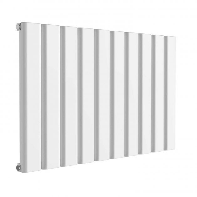 Reina Vicari Single 600mm High x 1000mm Wide Horizontal Aluminium Radiator - White - A - VCR060100SW - TAP 'N' SHOWER