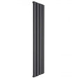Reina Vicari Aluminium Single Vertical Radiator 1800mm High x 400mm Wide - Anthracite - A-VCR180040SA