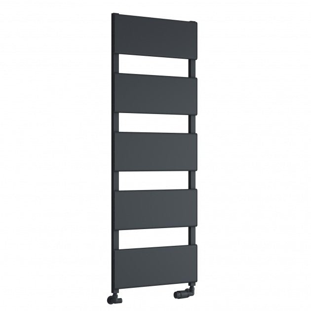 Reina Vivaro 1400mm High x 490mm Wide Designer Heated Towel Rail - Anthracite - A - VVR140A - TAP 'N' SHOWER