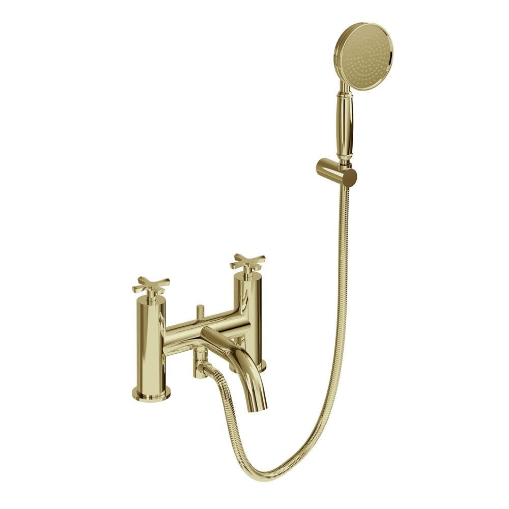 Burlington Riviera 2 Tapholes Bath Shower Mixer - Gold - RIV4GOLD - TAP 'N' SHOWER