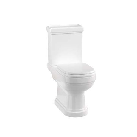 Burlington Riviera Close Coupled Open Back Wc Pan 420 X 357mm White (Cistern & Toilet Seat Not Included) - RIV9 - TAP 'N' SHOWER
