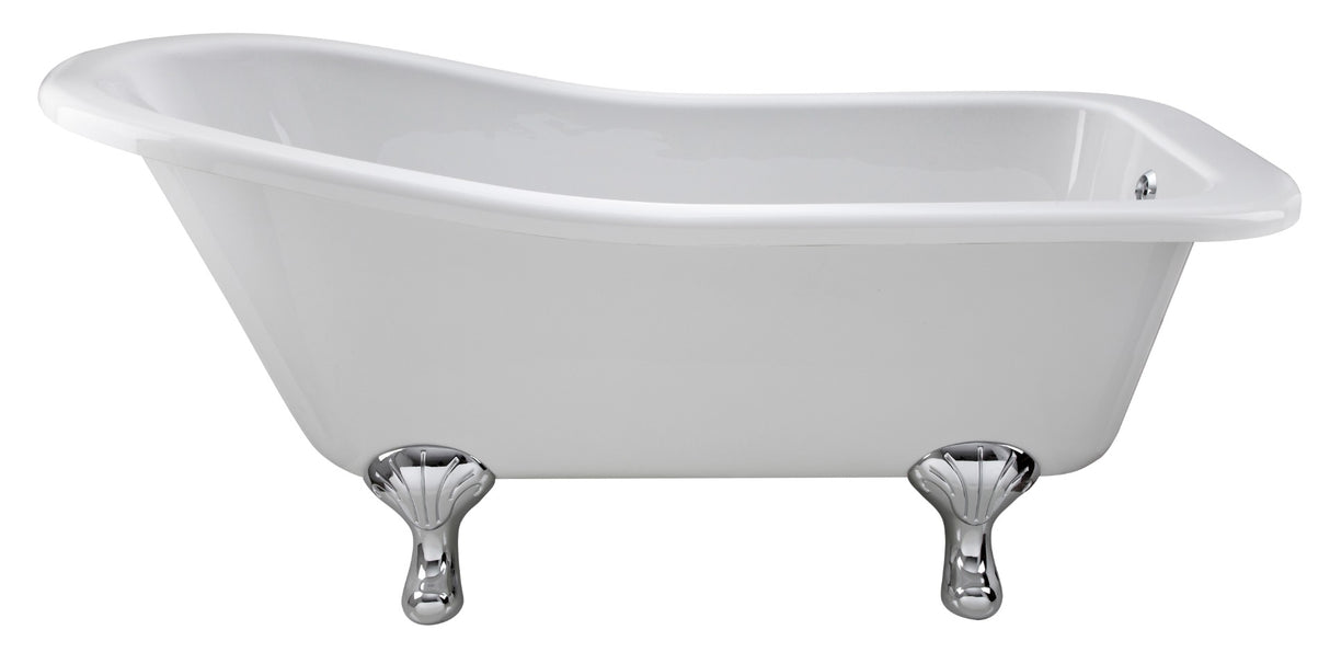 Launde Abbey Single Ended Freestanding Slipper Bath Corbel Leg Set 1500mm - White - TAP 'N' SHOWER