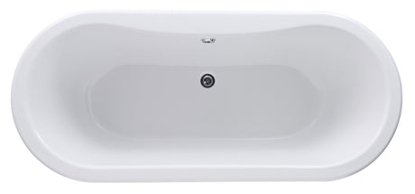 Launde Abbey Double Ended Freestanding Bath No Leg Set 1700mm - White - TAP 'N' SHOWER
