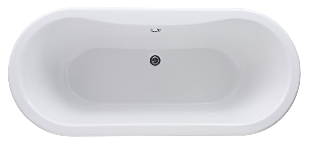 Launde Abbey Double Ended Freestanding Bath No Leg Set 1700mm - White - TAP 'N' SHOWER