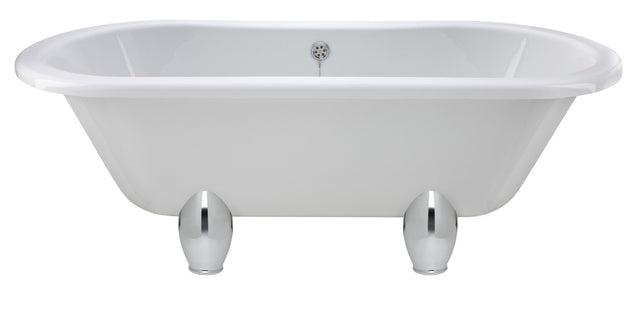 Launde Abbey Double Ended Freestanding Bath Deacon Leg Set 1700mm - White - TAP 'N' SHOWER