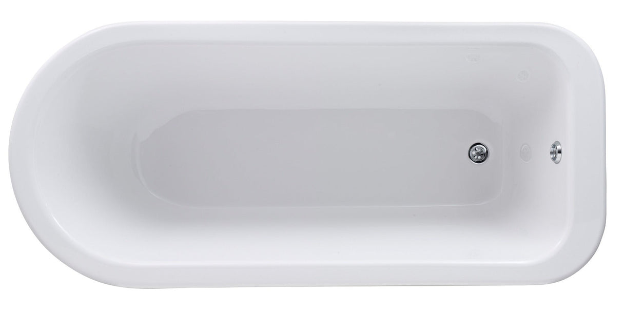 Launde Abbey Single Ended Freestanding Bath No Leg Set 1700mm - White - TAP 'N' SHOWER